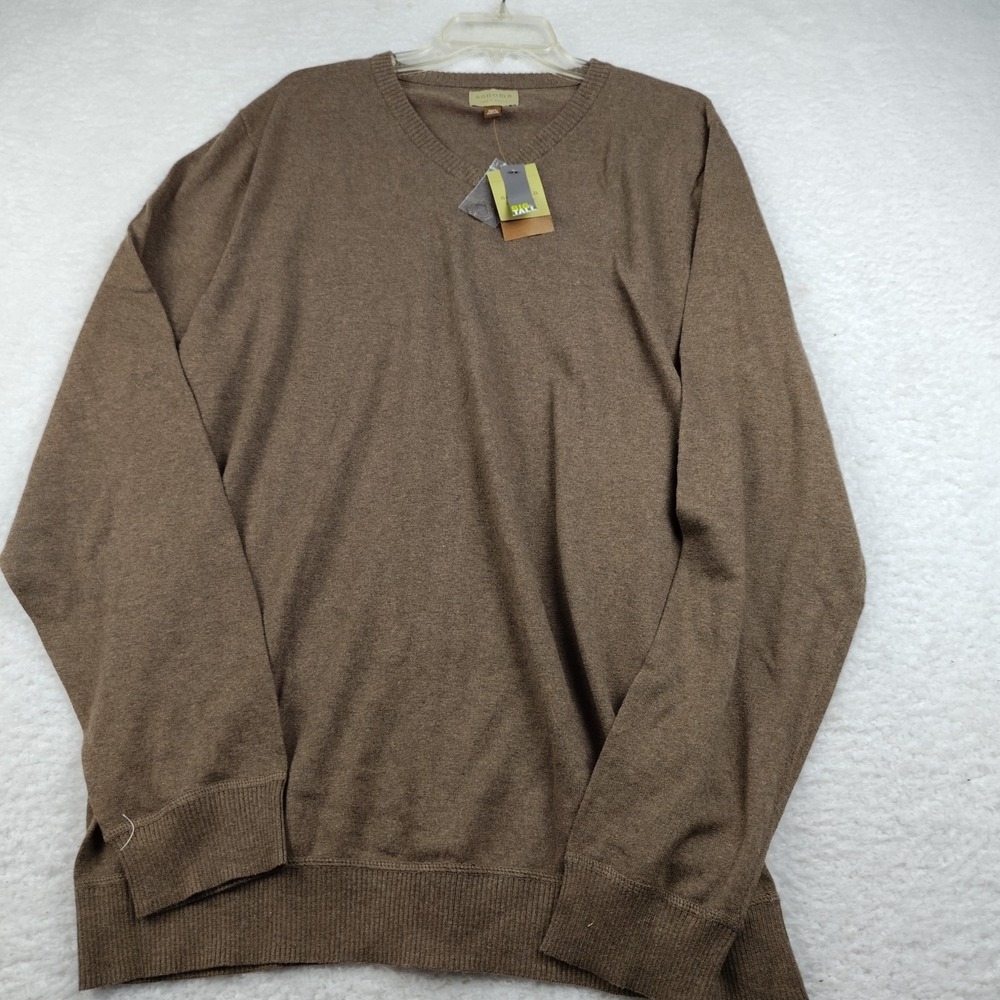 Sonoma Sweater Sz 2XLT Pullover Brown V-Neck Cotton Blend NWT